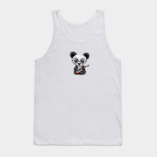 Baby Panda Playing Thai Flag Guitar Tank Top